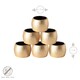 image 5 of Argon Tableware 18 Piece Metallic Charger Plates Set - Rose Gold
