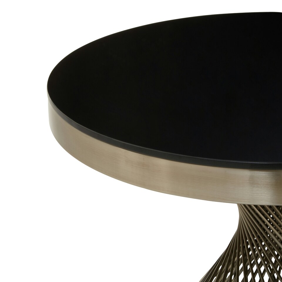 image 1 of Interiors by Premier Coffee Table with Silver Base Black