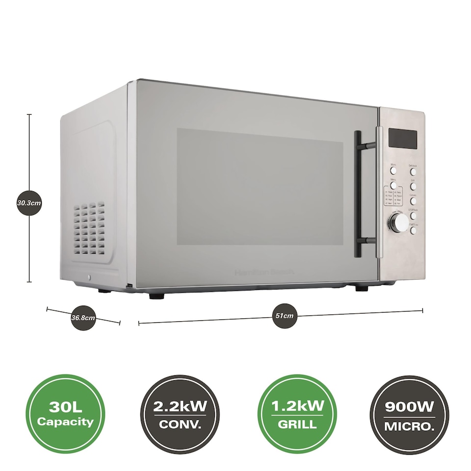 image 1 of Hamilton Beach 30L Combination Microwave with Grill