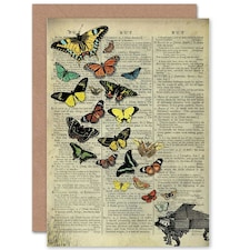Upcycle Butterfly Explosion Piano Birthday Card