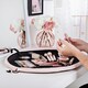 image 7 of Minky Scrunchie Beauty Bag – Black & Pink