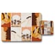 image 1 of Paper cut male & female, abstract & floral collages, landscape scenes (Placemat & Coaster Set)