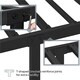 image 5 of Yaheetech 4ft6 Metal Platform Bed Frame with Headboard Black