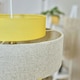image 1 of ValueLights Weaver Yellow Ceiling Pendant Shade & Bulb Yellow