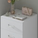 image 4 of FWStyle Tunis 5 Drawer Tallboy Slim Chest Of Drawers - Matt White
