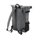 image 2 of Bagbase Block Roll Top Backpack - Grey Marl/Black - One Size