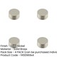 image 2 of 4 PACK Elegant Solid Brass Cupboard Knob in Satin Nickel Finish - 40mm Size - Kitchen Cabinet Knob