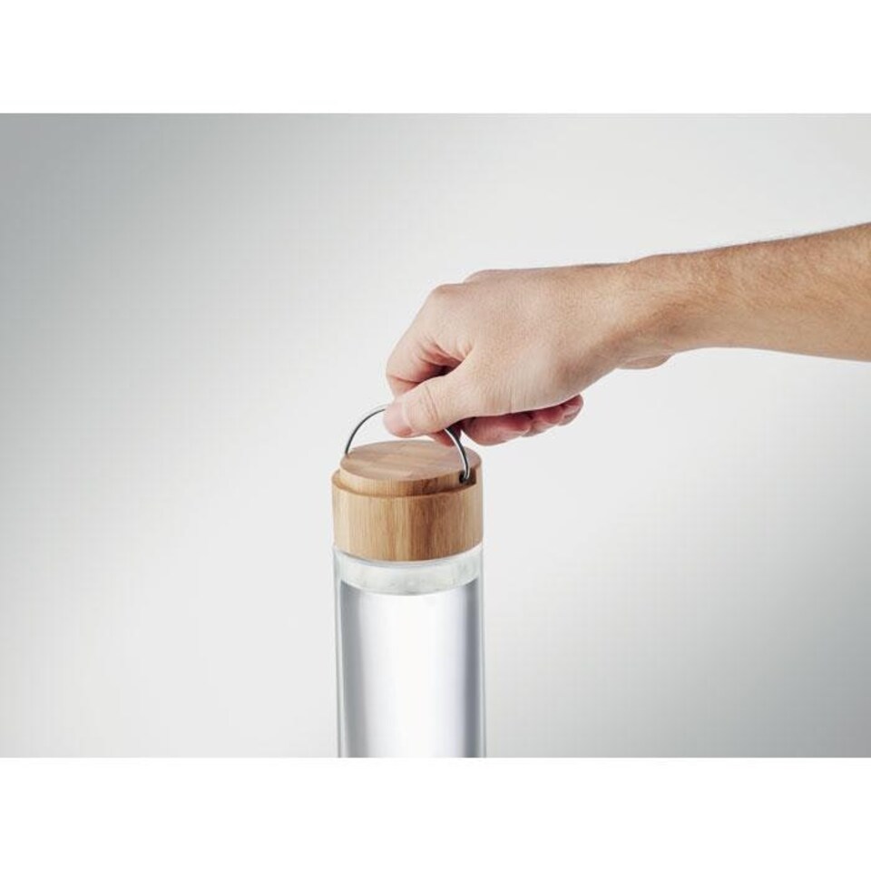 image 1 of MidOcean Ameland Bamboo 500ml Water Bottle - Transparent - One Size Clear | One Size
