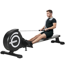 HOMCOM Fitness Adjustable Magnetic Rowing Machine Rower w/ LCD Digital Monitor