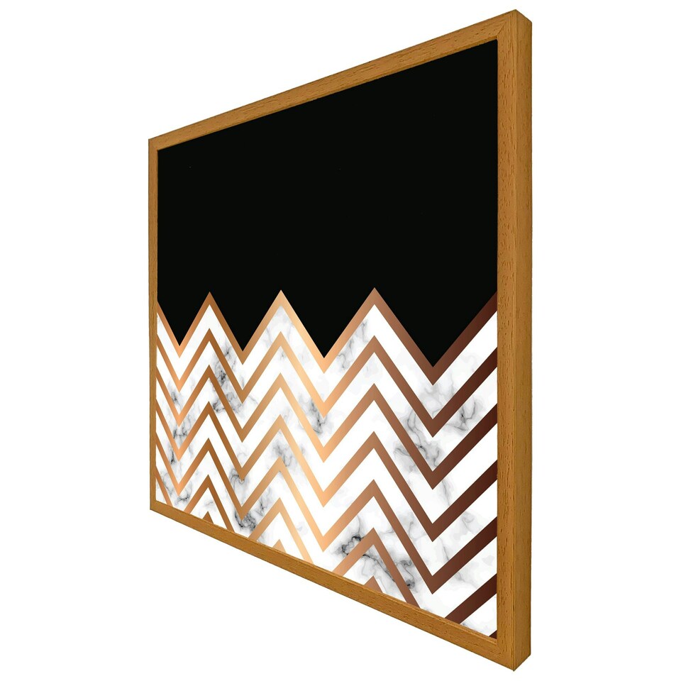 image 1 of Marble zig zag pattern (Picutre Frame) Brown | XS