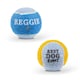 image 1 of Pre-Personalised Dog Ball Gift Pack 2pcs Blue Reggie