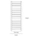 image 3 of 952mm (H) x 500mm (W) - Vertical Bathroom Towel Radiator (Hampsted) - (0.95 x 0.5m)