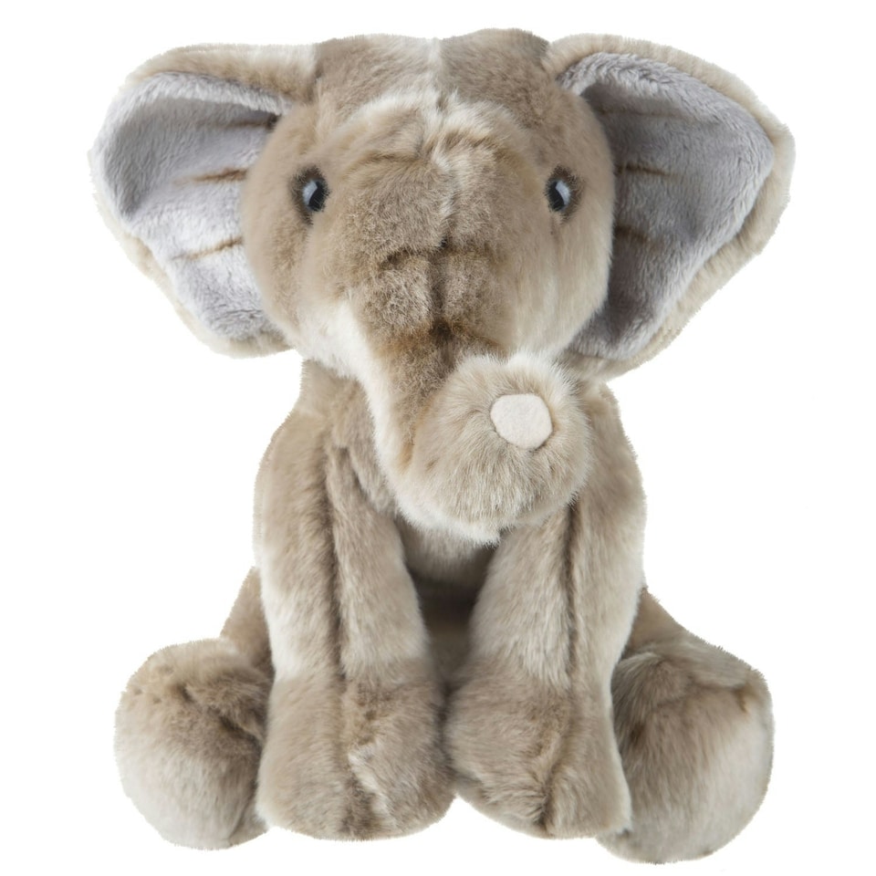 image 1 of Safari Elephant 30cm Plush Premium Lifelike Toy - Natural World Collection