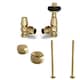 image 1 of Signature Wooden Head - Polished Brass Thermostatic Radiator Valve & Installation Kit Angled 15mm