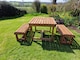 image 2 of Contemporary 4 Seater Garden Table and Bench Set - Timber - L100 x W150 x H75 cm - Fully Assembled