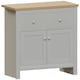 image 7 of Vida Designs Arlington 2 Drawer 2 Door Sideboard Shaker Buffet Cabinet Storage, Grey & Oak | Grey | Grey & Oak | 1