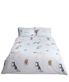 Pawsome Polycotton Duvet Cover Set with Pillowcase | Multi | King | 1
