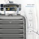image 4 of 40x30x20cm Wizz Air & Vueling Maximum Size Free Cabin Carry On Lightweight 4 Wheel ABS Hard Case Suitcases Cabin Carry On Hand Luggage Grey | Charcoal | Cabin Bag