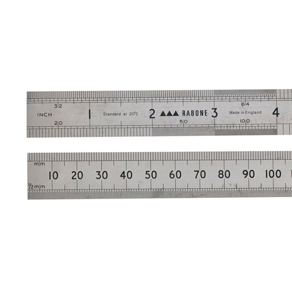 Stanley Hand Tools 64r Rigid Rustless Rule - Multi Colour - 150mm / 6in