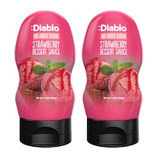 Diablo No Added Sugar Strawberry Dessert Sauce 355g Twin Pack