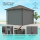 image 5 of Outsunny 3.6x3(m) Hardtop Gazebo Garden Pavilion w/ Polycarbonate Roof, Grey | Grey | Dark Grey | 1