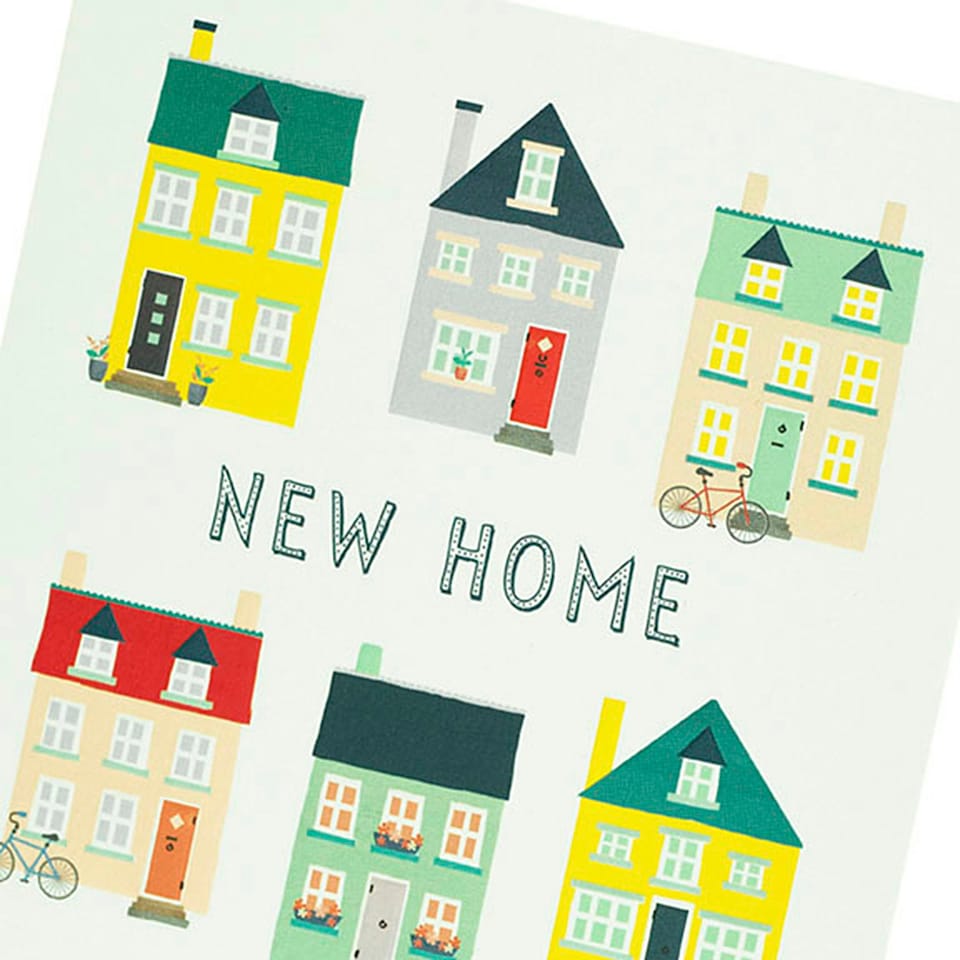 image 1 of New Home Card - Colourful Houses