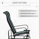 image 4 of Outsunny Outdoor Gliding Rocking Chair w/ Metal Frame for Patio, Garden, Black