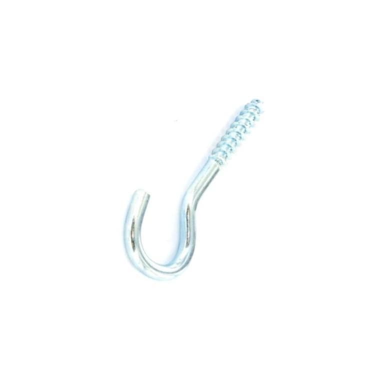 Securit Zinc Plated Screw Hook (Pack of 2) Silver Silver 100mm 1