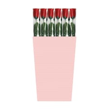 45cm Rose In Acetate Wrap Pink