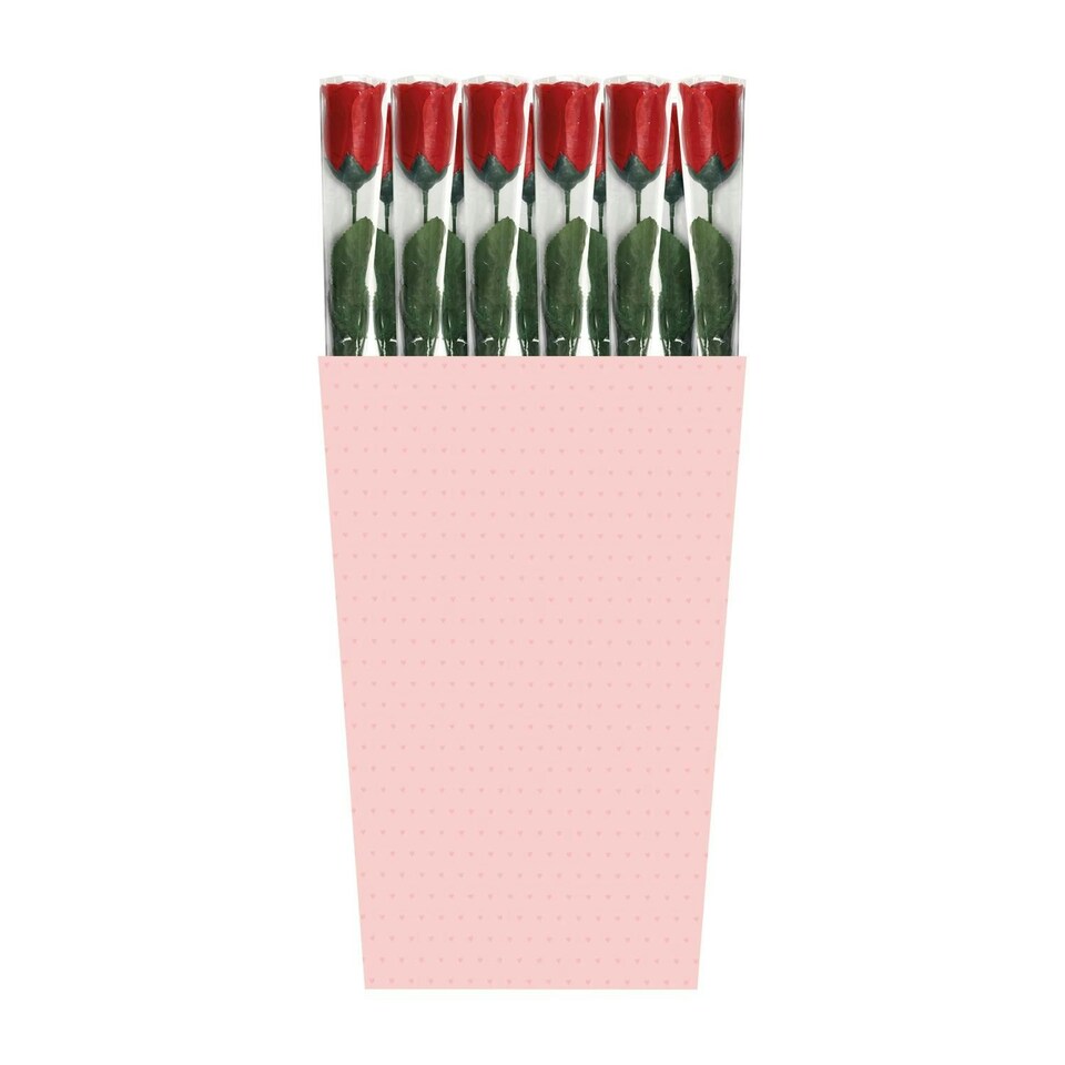 45cm Rose In Acetate Wrap Pink