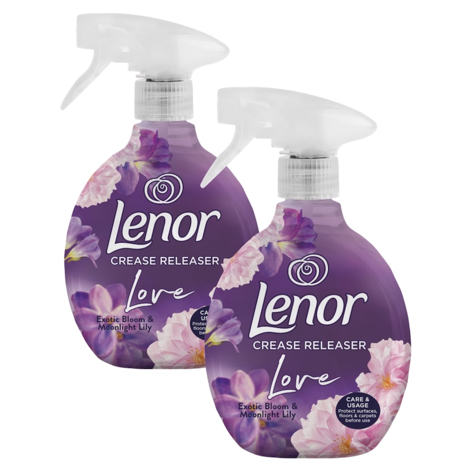 image 1 of Lenor Crease Releaser Spray Exotic Bloom & Moonlight Lily 500ml x2