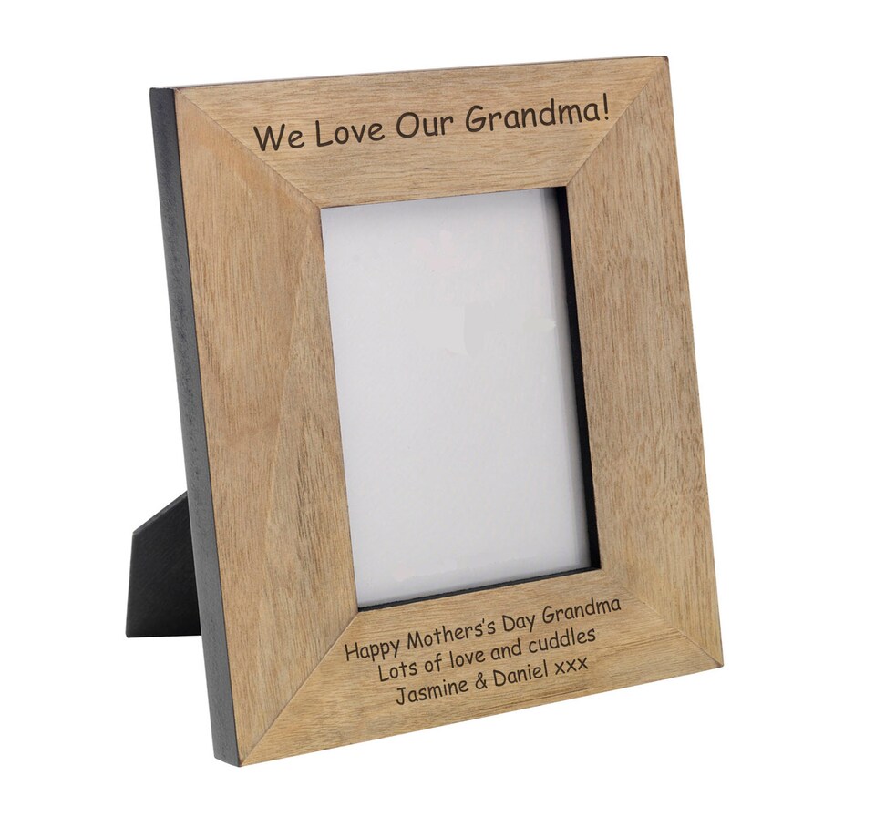image 1 of Personalised We Love Our Grandma Wood Picture Frame 7 x 5 Mothers Day