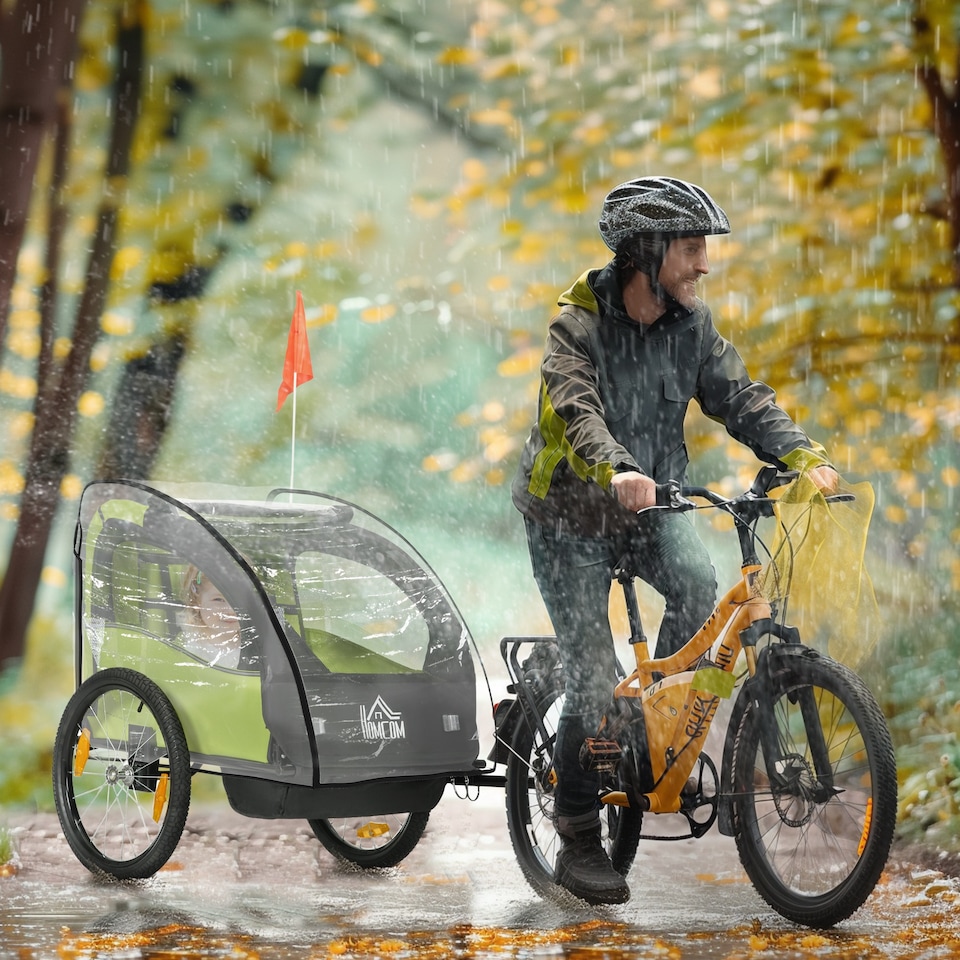 image 1 of HOMCOM Baby Bike Trailer Cover, Bicycle Trailer Storage Cover Anti Dust Rain