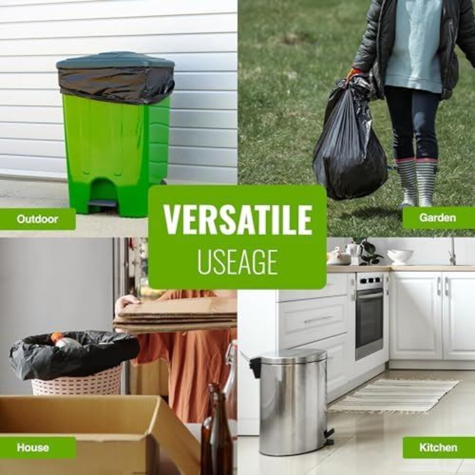 image 1 of Ecobag Super Heavy Duty Refuse Sacks Extra Strong Leak Resistant Bin Bags