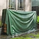 image 2 of Outsunny 3 x 4m Waterproof Tarpaulin, 90GSM Tear-Resistant PE Tarp | Green | Green | 300 x 400 cm