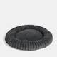 image 3 of OHS Ribbed Round Plush Plump Soft Warm Cosy Pet Dog Cat Cushioned Donut Bed Grey | Charcoal | M