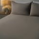 image 1 of OHS 100% Brushed Cotton Soft Cosy Warm Fleece 25cm Deep Elasticated Fitted Sheet | Brown | Natural | King
