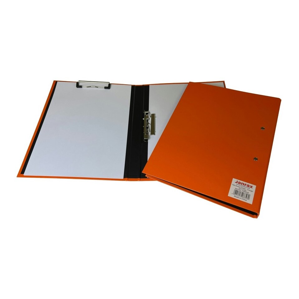 image 1 of Orange A4 Clipboard Document Clamp File Folder