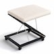 image 7 of Adjustable Folding Cushion Padded Footstool Foot Rest