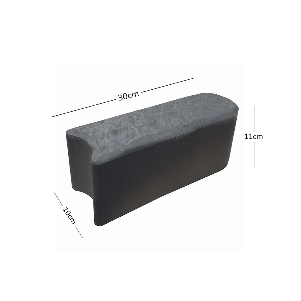 image 1 of Garden Edging Stomp Edge Border Graphite - 4 Pieces