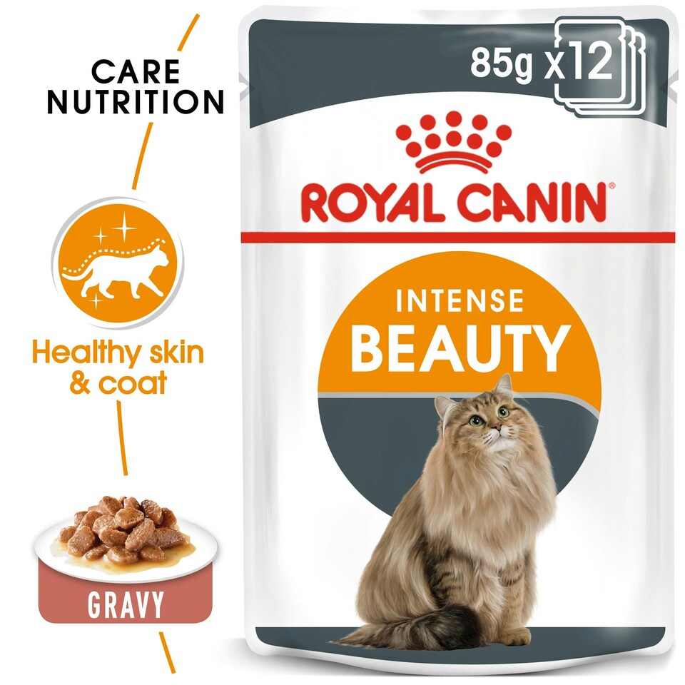 image 1 of ROYAL CANIN® Intense Beauty Care Adult Wet Cat Food N/A | Size: 12 x 85g
Texture: Gravy