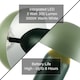 image 4 of Modern Rechargeable Mushroom Table Lamp in Forest and Olive Green - Touch Dimmer | Green