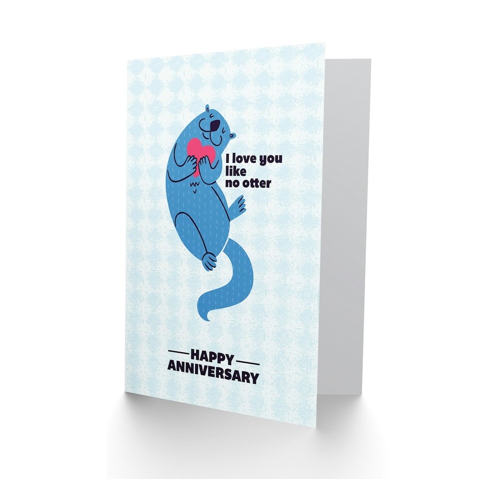 image 1 of Love Like No Otter Partner Anniversary Love Valentines Day Card