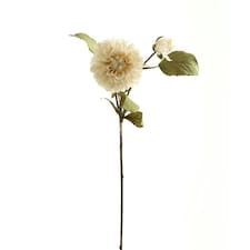 Hill Interiors Dahlia Artificial Flower - White/Green - One Size