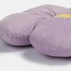 image 4 of OHS Flower Shaped Plump Filled Scatter Cushion, 40x40cm - Lilac/Yellow