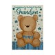 image 1 of On The Birth Of Baby Grandson Teddy Holding Banner Design Congratulations Card