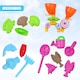 image 5 of The Magic Toy Shop Sand and Water Table 23 Piece Outdoor Play Equipment Blue