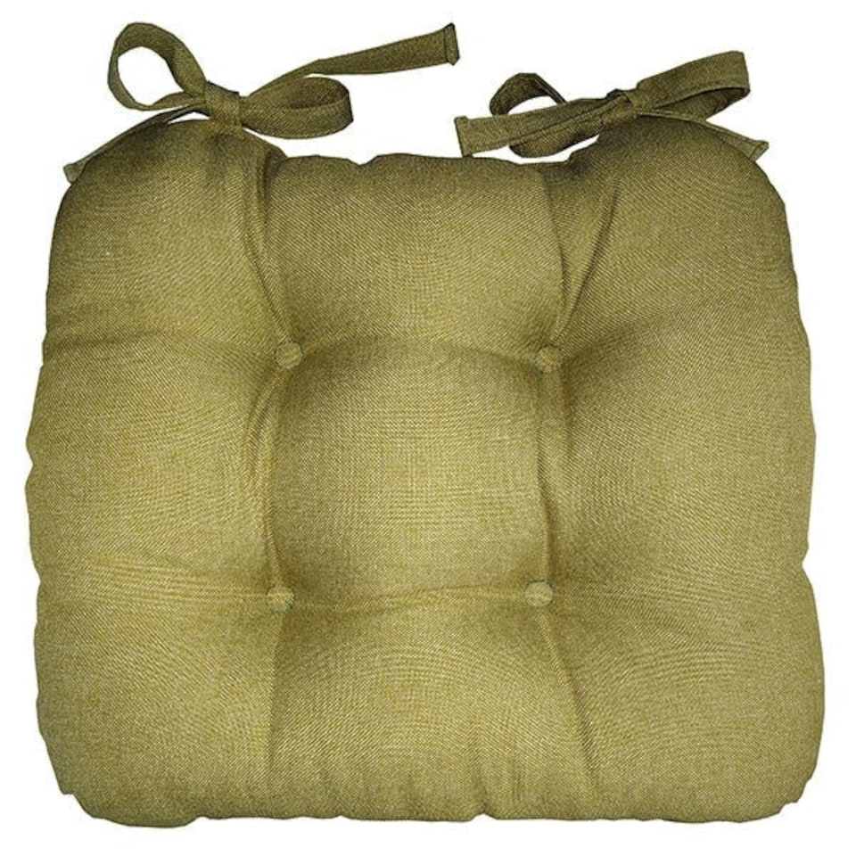 Le Chateau Linen-Look Seat Pad Olive