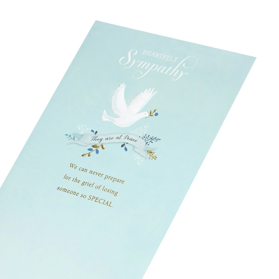 image 1 of Sympathy Card - Dove with Banner