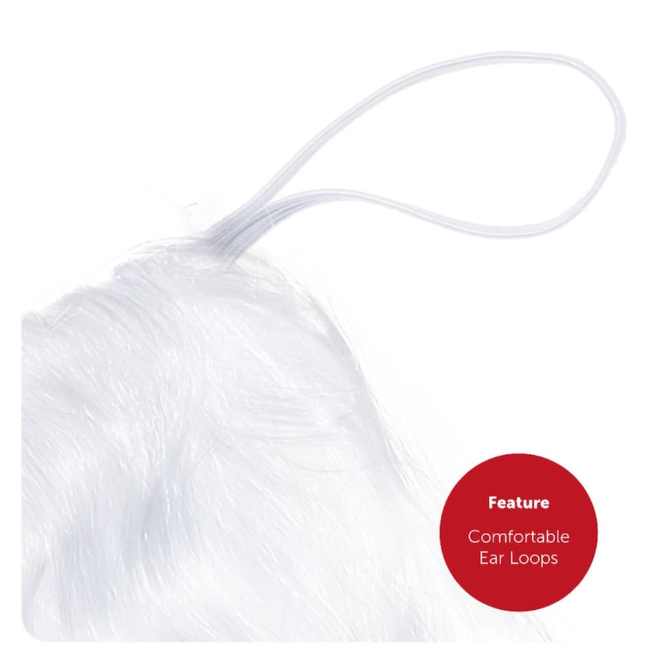 image 1 of Pack of 3 Santa Claus Wig & Beard White | One Size